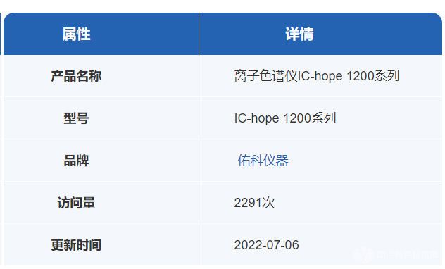 离子色谱仪参数 离子色谱仪参数
